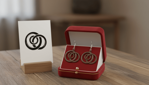 Download Abstract Swirl Circle Earring Laser Cut - Abstract Collection