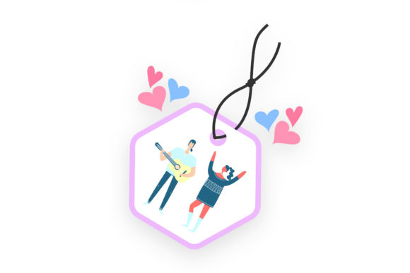 Download Tag Valentine Dance &amp; Guitar Design - Guitar Collection