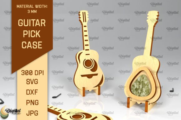 Download Acoustic Guitar Pick Holder Laser Cut - Guitar Collection