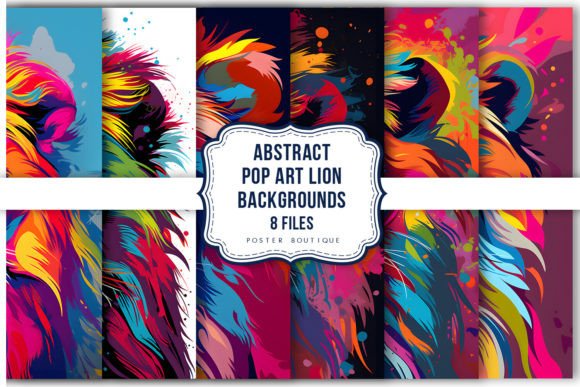 Download Abstract Pop Art Lion Backgrounds Pack - Abstract Collection