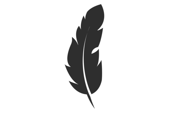 Download Curved Feather Icon. Black Bird Wing Sym - Curved Collection
