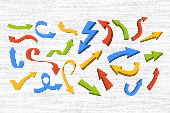 Download Color Arrow Icons. Curved &amp; Directional - Curved Collection