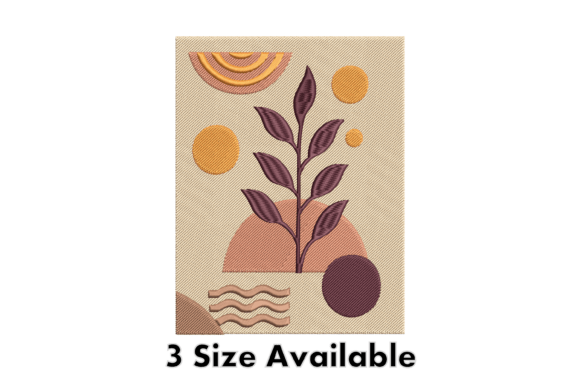 Download Modern Abstract Plant Embroidery - Abstract Collection
