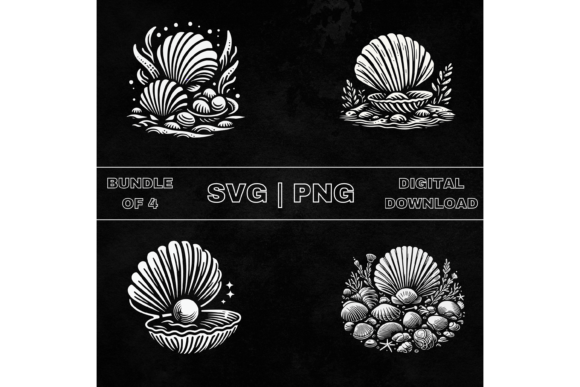Download Clam Shell SVG Bundle, Clam Clipart - Premium Resources