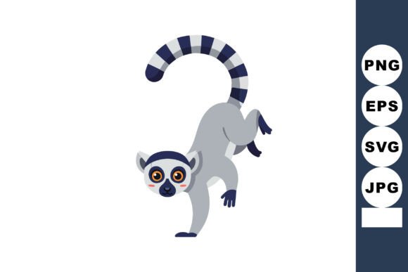 Download Ring Tailed Lemur Climbing with Curved T - Curved Collection