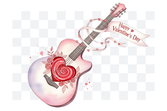Download Guitar Valentine's Day PNG Clipart - Guitar Collection