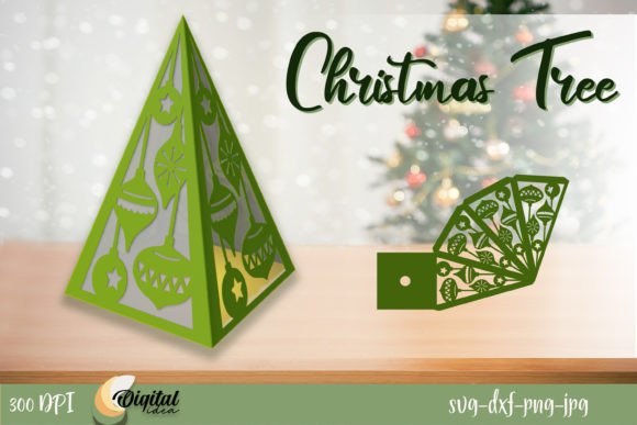 Download 3D Christmas Trees Lantern SVG - Lantern Collection