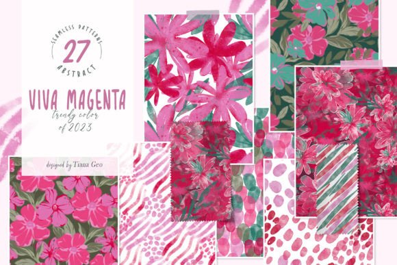 Download Abstract Viva Magenta Trendy Patterns - Abstract Collection