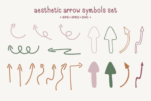 Download A Set of Aesthetic Abstract Arrow Symbol - Abstract Collection