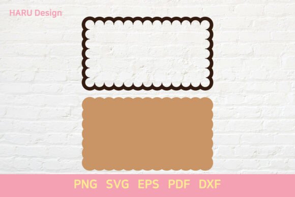 Download Scallop Shape Rectangle Frame Sign Label - Frame Collection