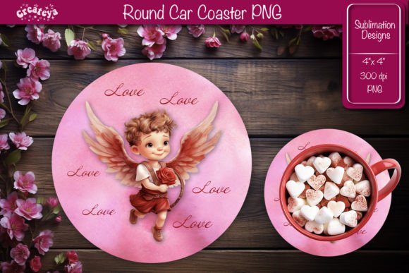 Download Round Coaster Sublimation Valentine - Sublimation valentine Collection