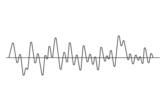 Download Sound Wave Graph. Smooth Curved Black Li - Curved Collection