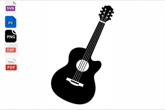Download Acoustic Guitar SVG Clipart Music - Guitar Collection