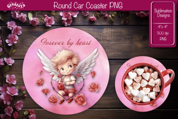 Download Round Coaster Sublimation Valentine - Sublimation valentine Collection