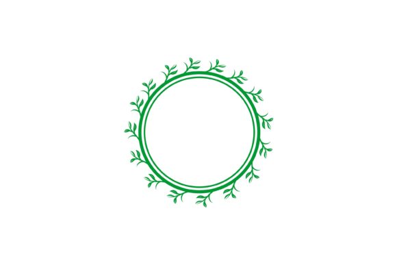 Download Circle Green Leaf Floral Frame Element - Frame Collection