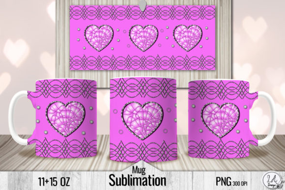 Download Hearts Mug Sublimation Valentine's Day - Sublimation valentine Collection