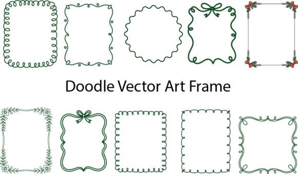 Download Hand-Drawn Doodle Vector Art Frames EPS. - Frame Collection
