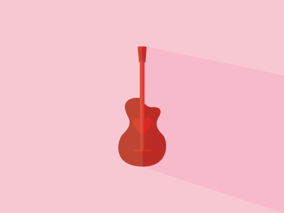 Download Valentine's Red Guitar Icon - Guitar Collection