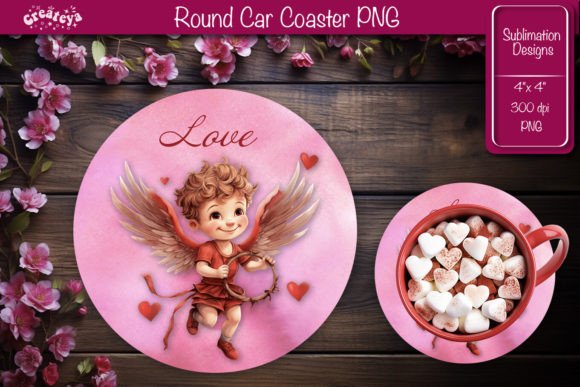 Download Round Coaster Sublimation Valentine - Sublimation valentine Collection