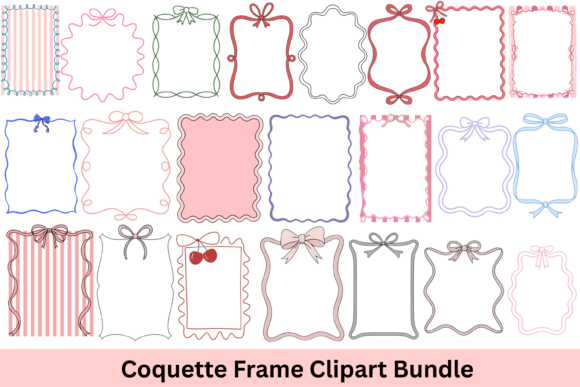 Download Coquette Frame Clipart Bundle - Frame Collection