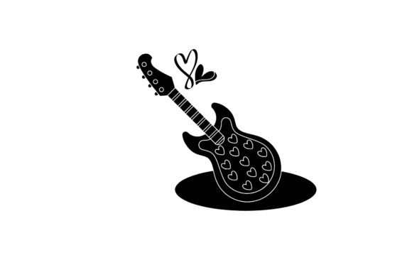 Download Valentine Electric Guitar Silhouette - Guitar Collection