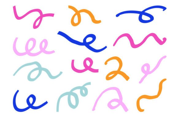Download Colorful Curved Line SVG Bundle Set Pack - Curved Collection