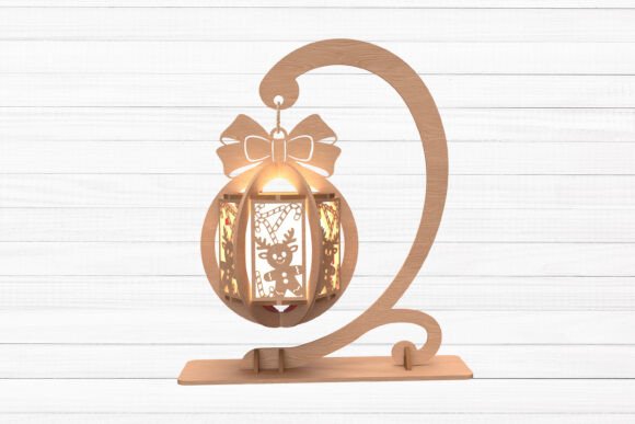 Download Christmas Lantern with Bow Stand SVG - Lantern Collection