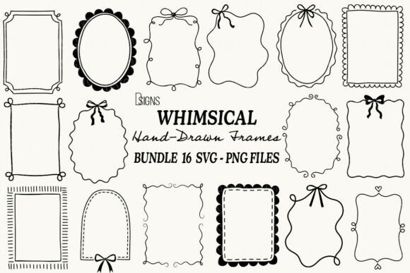 Download Whimsical Hand-Drawn Frames SVG Bundle - Frame Collection